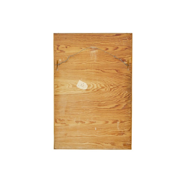 Mid-Century Modern Swedish Segmented Mirror in Beech Frame, 1960 For Sale - Image 6 of 7