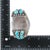 7" 1980's A.S.P Native American sterling and turquoise nugget cuff bracelet For Sale - Image 9 of 11