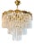 Chandelier with Opaline Glass Rods, Italy, 1970s For Sale