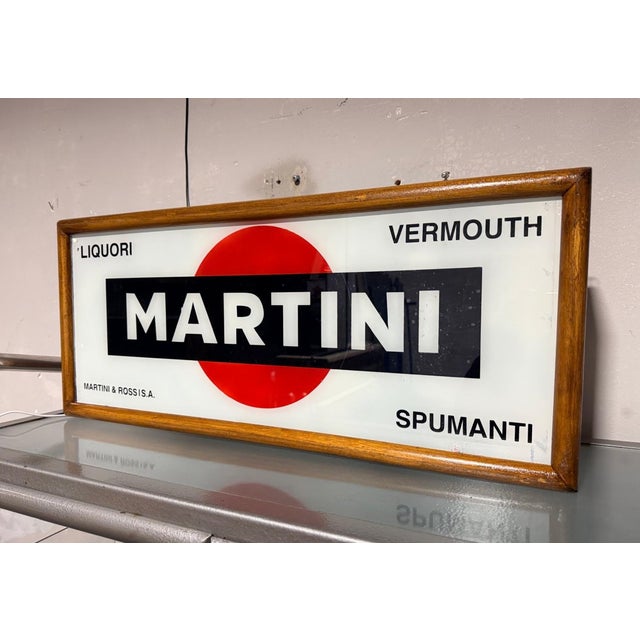 1970s Vintage Illuminated Martini Sign, 1970s For Sale - Image 5 of 8