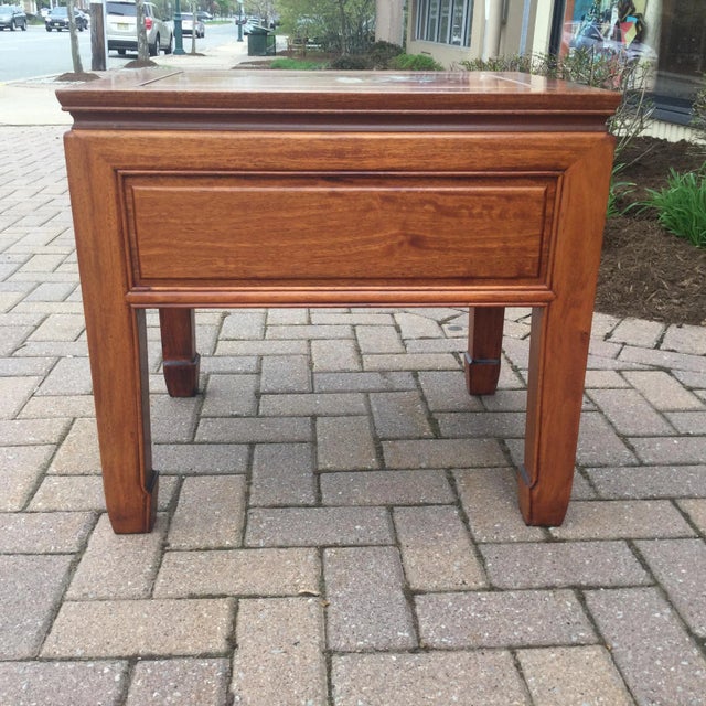 Vintage Side Table With Mother of Pearl Inlay For Sale In New York - Image 6 of 6