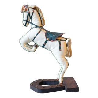 French Decorative Horse in Moleskin with Saddle and Harness, 20th Century For Sale
