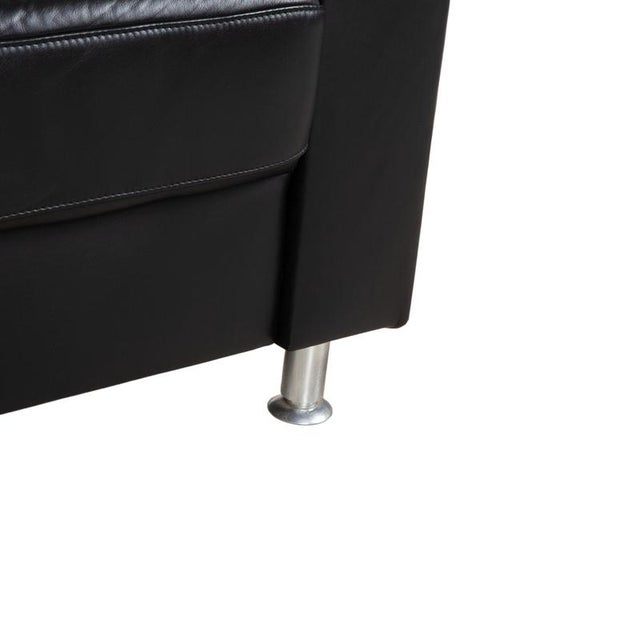 Florence Corner Sofa in Black Leather by Ewald Schillig For Sale - Image 6 of 15