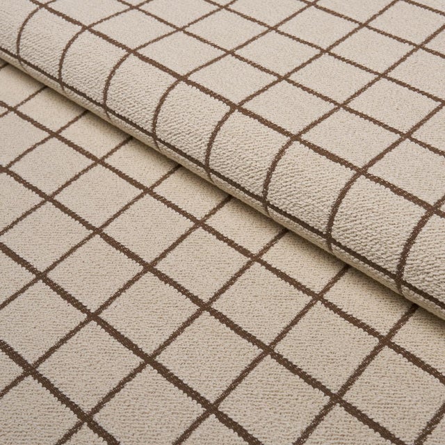 Contemporary SAMPLE - Schumacher X Caroline Z Hurley Tucson Grid Fabric In Brown For Sale - Image 3 of 3