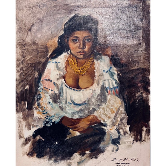 A powerful and deeply intimate 1973 portrait by Bulgarian-American modernist Dimitar Krustev, titled Las Maria, Ecuador —...