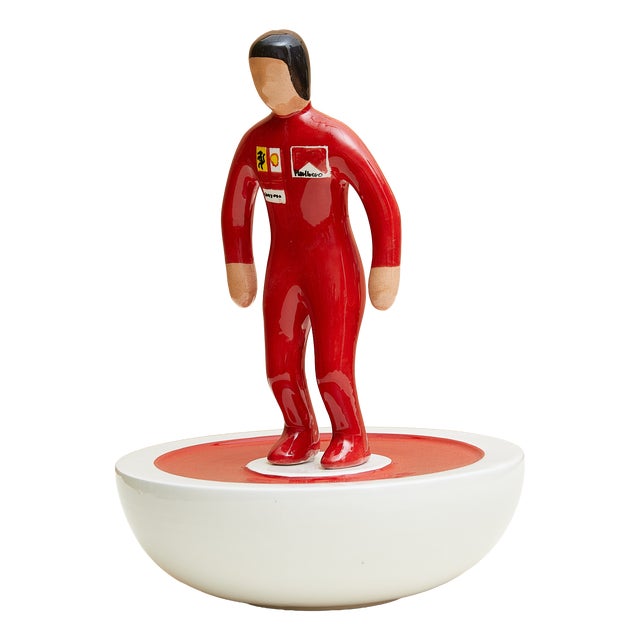 Subbuteo Ornament Sculpture in Double-Mold Ceramic from Artigianato Italiano For Sale