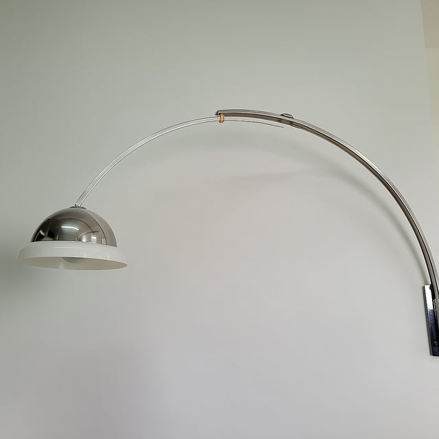 Telescopic Wall Lamp in Steel and Opaline Acrylic by Goffredo Reggiani for Reggiani, Italy, 1960s For Sale - Image 3 of 15