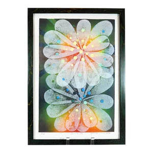 Japanese Artist Funmiaki Fukita "Two Flowers" 7 of 75 Woodblock Image 17" by 12"