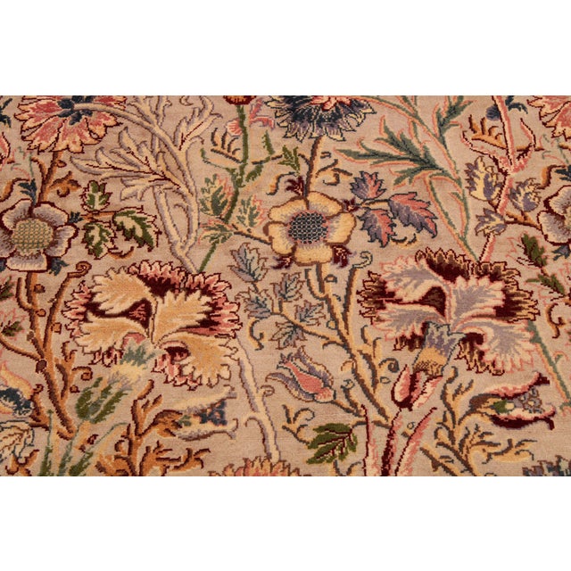 Shabby Chic Irfan Pak-Persian Gray/Teal Green Wool Rug - 9'0'' X 12'2'' For Sale - Image 4 of 9