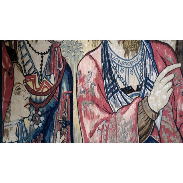1950s Two Renaissance Style Tapestries - Story of David and Bethsabee For Sale - Image 5 of 11