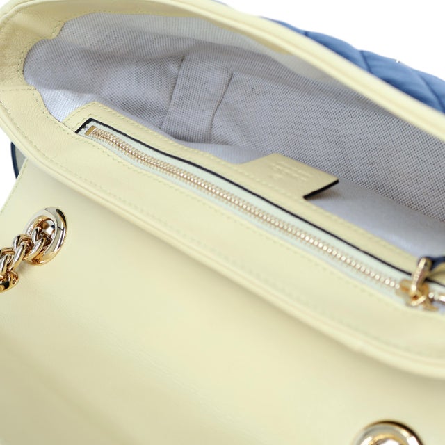 Gucci Tri-Color Gg Marmont Matelassé Diagonal Leather Small Crossbody Bag, 2021 For Sale - Image 13 of 17