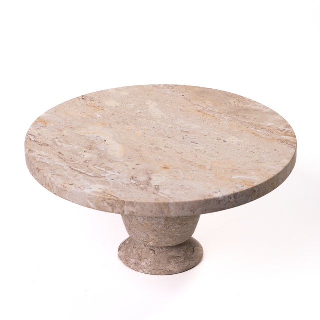 2020s Natural Travertine Cake Stand For Sale - Image 5 of 6