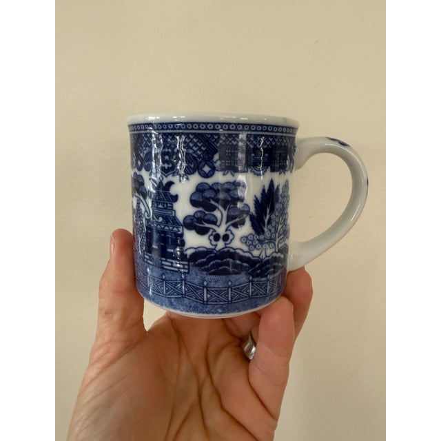1970s Blue Willow Coffee Mugs - Set of Eight (8) For Sale - Image 9 of 12