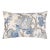 Scalamandre 22" x 14" Indienne Lampas Lumbar Pillow in Federal Blue For Sale