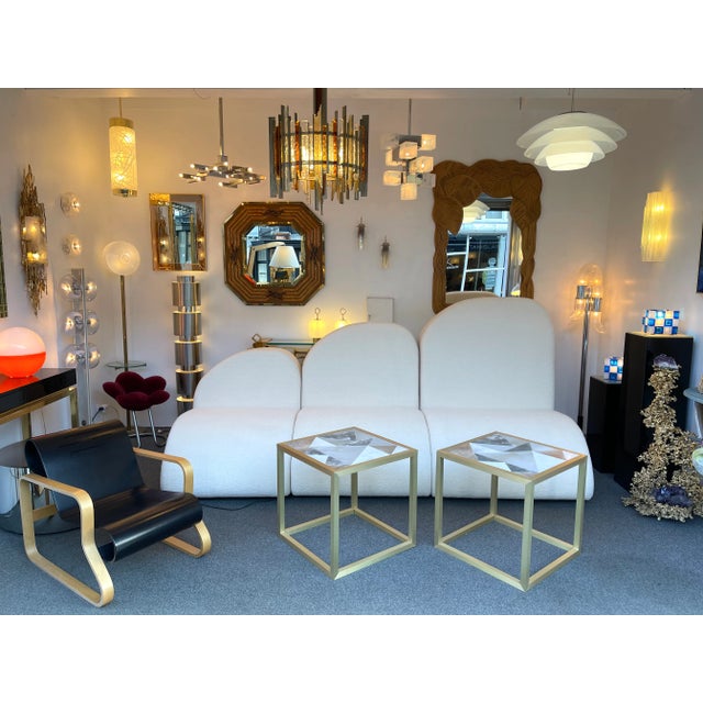 Antonio Cagianelli Contemporary Brass Cube Tables - a Pair For Sale - Image 9 of 13