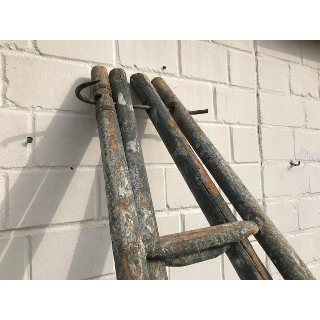Wooden Folding Ladder, 1920s For Sale - Image 4 of 12