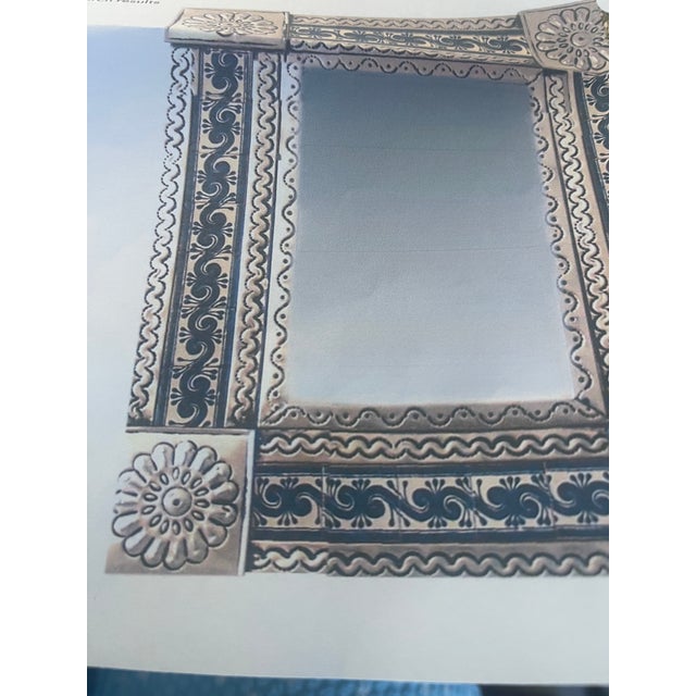 Mexican Blue/Silver Mirror For Sale - Image 11 of 11