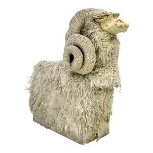 Bighorn Sheep Sculpture Bench by Edna Cataldo, Manner of François-Xavier Lalanne