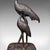 Metal Vintage Okimono Figure, Two Cranes, Japanese, Bronze, Bird Study, Art Deco, 1940 For Sale - Image 7 of 12