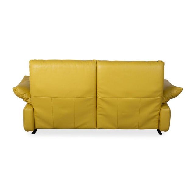 Easy 2-Seater Sofa in Yellow Leather from Koinor For Sale - Image 15 of 17