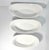 Crate & Barrel Contemporary Crate & Barrel White Porcelain Oval Oblong Boat Nesting Serving Bowls - 3 Pieces For Sale - Image 4 of 6