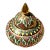 Vintage Thai Benjarong Gilded Covered Jar - Hand Painted 24k Gold Accents For Sale