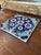 Hand-Painted Glazed Ceramic Tile With Ottoman Floral Motif in Cobalt and Turquoise. For Sale - Image 4 of 8