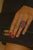 Gemstone Bochic “Orient” Vintage Natural Ruby & Multi Sapphire Ring Set In 18K Gold & Silver For Sale - Image 7 of 8