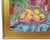 A still-life composition painting of lemons arranged in a shallow dish, set against a warm, expressive background with...