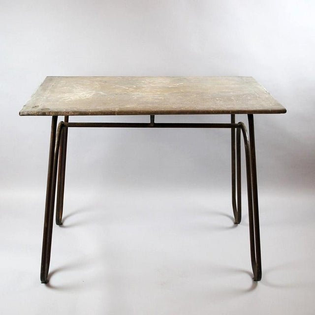 Brown Vintage Indoor and Outdoor Florist Table, 1950s For Sale - Image 8 of 8