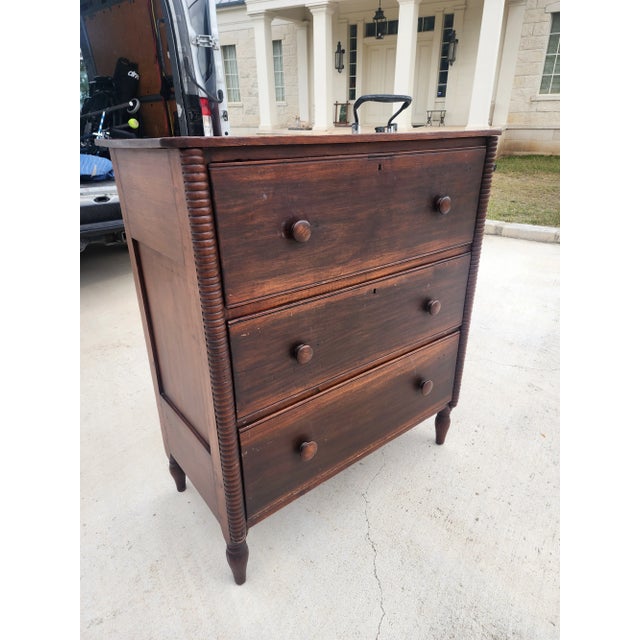 Brown American Country Style Chest of Drawers For Sale - Image 8 of 15