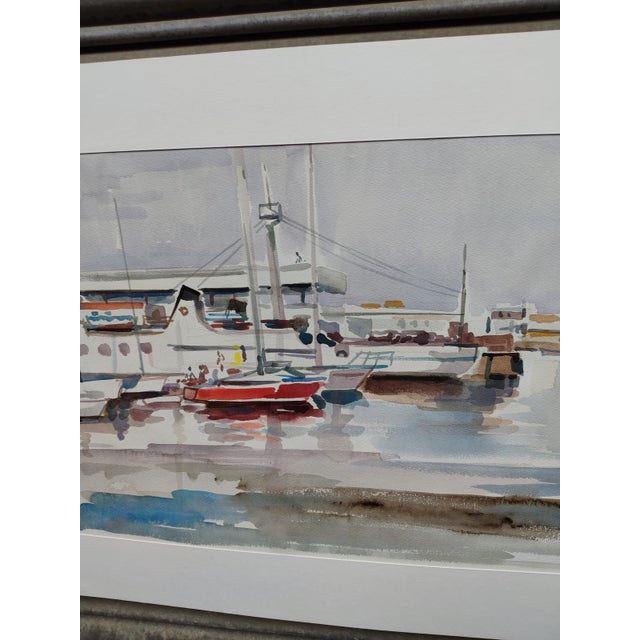 Michel roubille, L'Île d'Yeu, 1984, Watercolor For Sale - Image 4 of 6