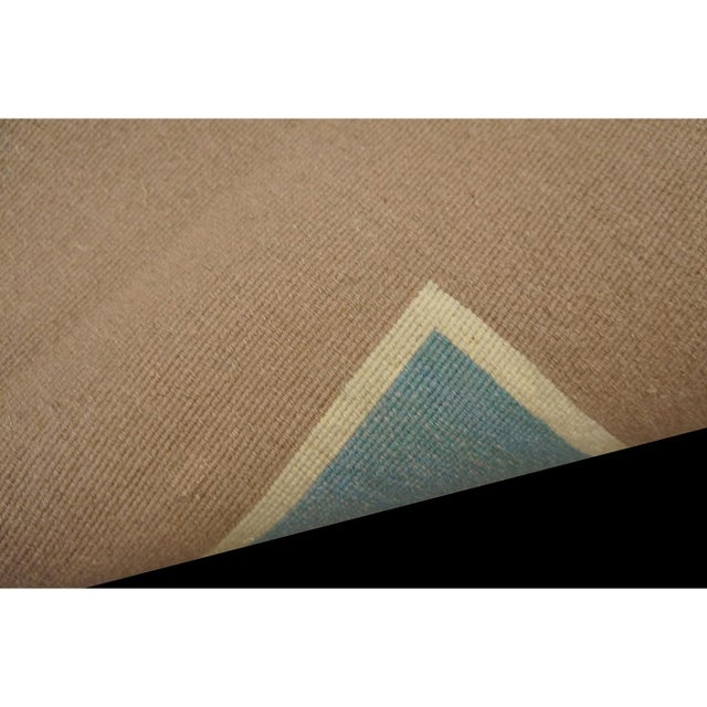 Textile 1980s Vintage Large Long and Narrow Size Chinese Scenic Pictorial Knotted Rug For Sale - Image 7 of 8