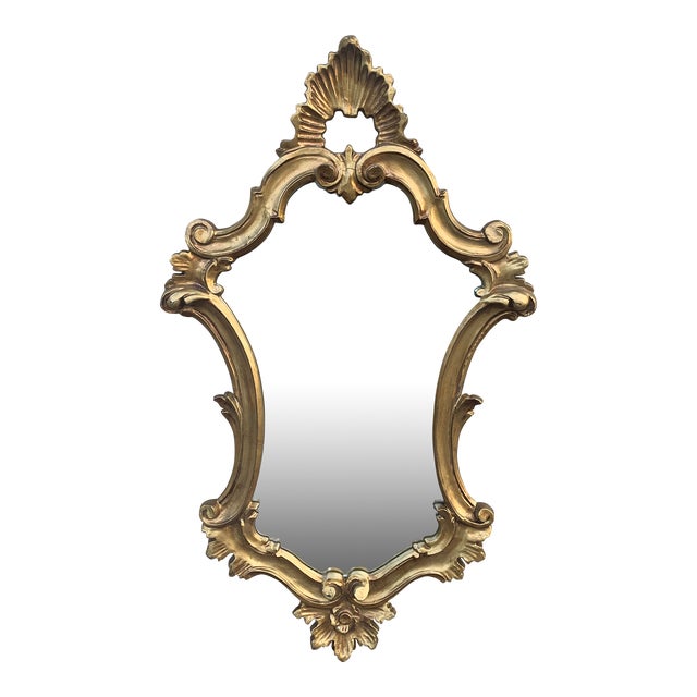 Italian Rococo Style Giltwood Wall Mirror For Sale