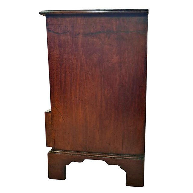 Traditional A Small George III Period Mahogany and Brass Chest of Drawers For Sale - Image 3 of 15