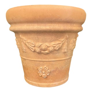 Vintage Aged Italian Terra Cotta Planter For Sale