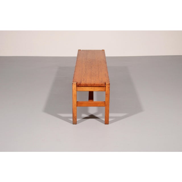 Mid-Century Modern Vintage Scandinavian Pine Bench by Ilmari Tapiovaara for Laukaan Puu, 1960 For Sale - Image 3 of 11