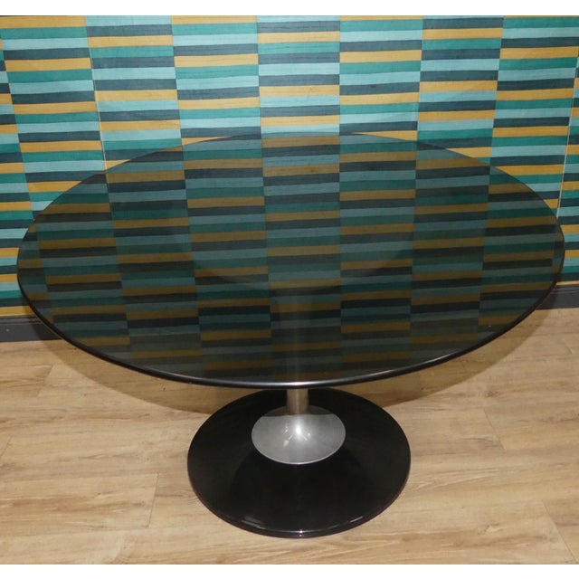 1970s Space Age Dining Table in Glass and Aluminum, USA, 1970s For Sale - Image 5 of 13
