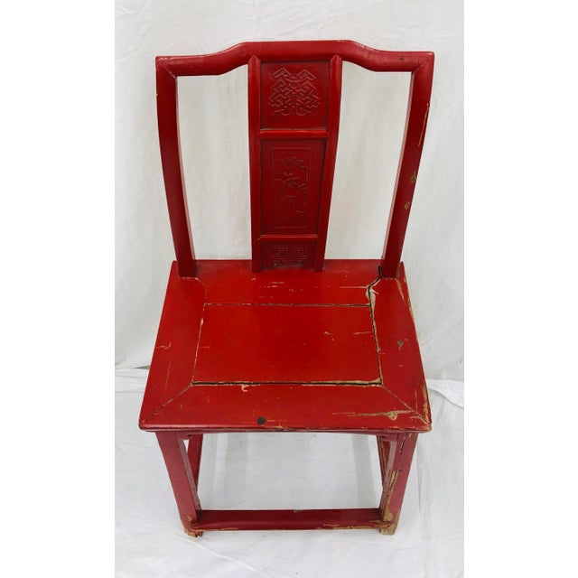 Early 20th Century Antique Rustic Asian Chair For Sale - Image 5 of 9