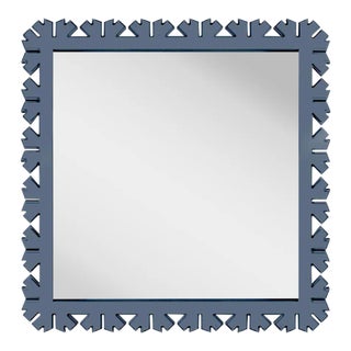 Fleur Home Audubon Bamboo Sticks Square Mirror in Distance, 35.5x35.5 For Sale