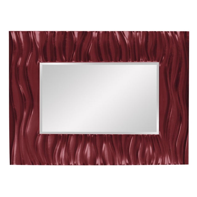 Contemporary Zenith Mirror - Glossy Burgundy For Sale - Image 3 of 6