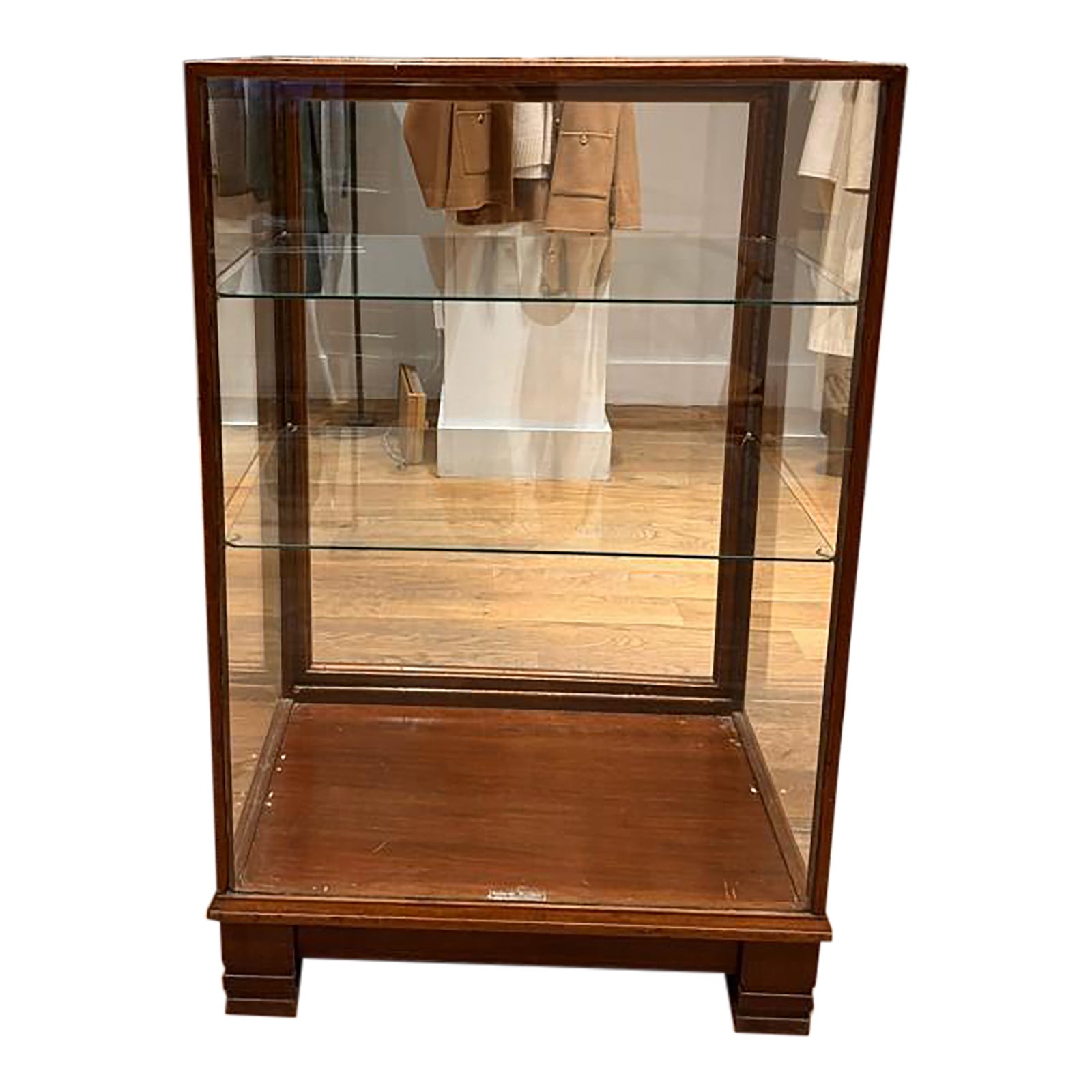 Vintage Wood & Glass Display Case | Chairish