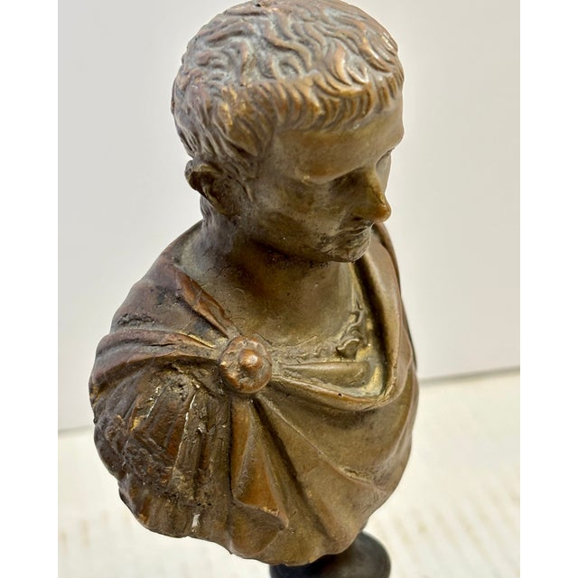 Antique Bronze Bust of the Roman Emperor Tiberius For Sale - Image 9 of 11