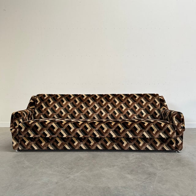 Textile Vintage Daybed with Geometric Patterns, 1970s For Sale - Image 7 of 14