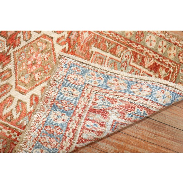 Antique Zabihi Collection Mini Persian Heriz Rug - 1'11" x 2'8" For Sale - Image 4 of 5