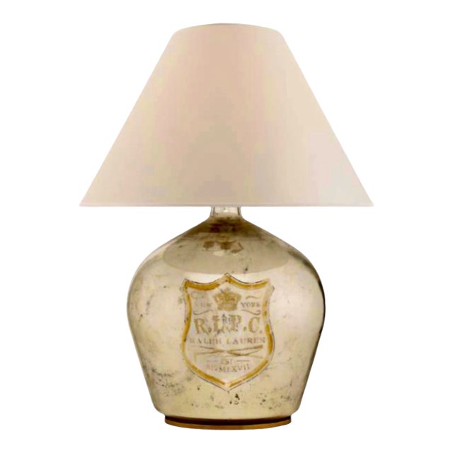 Ralph Lauren Mercury Oversized Lamp With Rl Crest For Sale