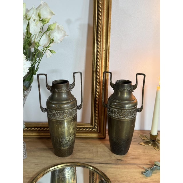 Brass Amphora Vases, Set of 2 For Sale - Image 5 of 5