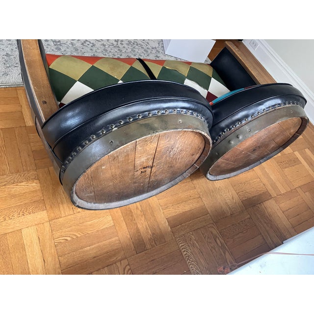 Mid-Century Modern 1970s Schubert Industries Bourbon Barrel Loveseat, Attributed For Sale - Image 3 of 3