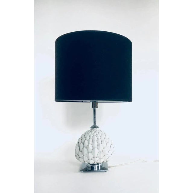 Black Hollywood Regency Style Artichoke Table Lamp, 1970s For Sale - Image 8 of 12