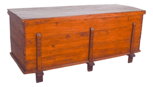 Large Portuguese Pine Chest, 1890s